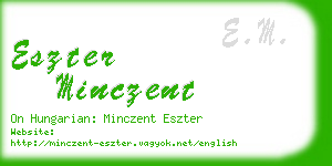 eszter minczent business card